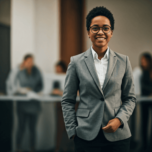 A small group of diverse professionals having a high-level strategy meeting, blurred background, professional atmosphere